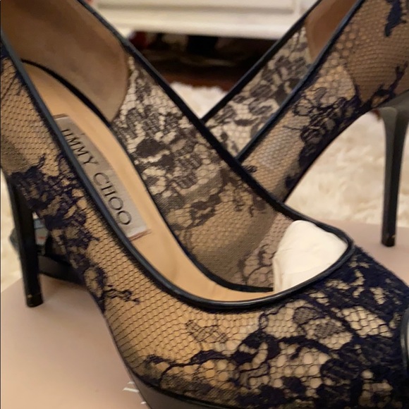 Jimmy Choo Luna Lace Heels - Picture 3 of 8